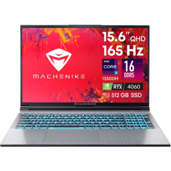 Ноутбук Machenike L15 Star 2K Core i5 13500H 16Gb SSD512Gb NVIDIA GeForce RTX4060 8Gb 15.6" IPS QHD (2560x1440) FreeDOS grey WiFi BT Cam (JJ00GL00ERU)