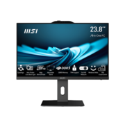 Моноблок MSI Pro AP242P 14M AiO 23,8" FHD(1920x1080)IPS AG Non-touch, Core i3-14100 (3.5GHz), 8Gb DDR5 (1x8Gb), 512GB SSD, Intel UHD,WiFi,BT,camera,WirelessKB&mouse Eng/Rus,noOS,1y w-ty,Black
