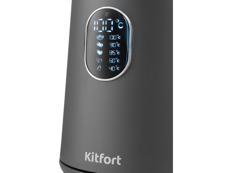 Чайник электрический Kitfort КТ-6115-2 1.5л. 1800Вт серый корпус: металл/пластик