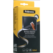 Чистящие средства Fellowes Спрей для чистки экранов FS-99701 {120 мл и 20 абсорбирующих салфеток}