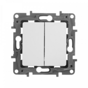 Legrand 672202 Выключатель двухклавишный - Etika - 10 A - 250 В~ - белый