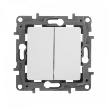Legrand 672202 Выключатель двухклавишный - Etika - 10 A - 250 В~ - белый