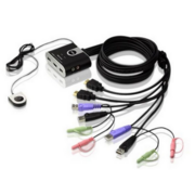 Переключатель электронный ATEN 2-Port USB HDMI/Audio Cable KVM Switch with Remote Port Selector