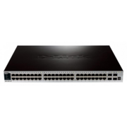 D-Link DGS-3420-52T/B1A PROJ Управляемый стекируемый коммутатор 3 уровня с 48 портами 10/100/1000Base-T и 4 портами 10GBase-X SFP+