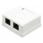 Розетка Lanmaster TWT-SM2-4545-WHRJ45 2 кат.5E бел. (упак.:1шт)