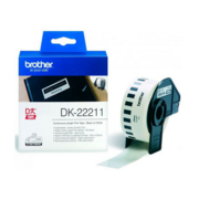 Картридж ленточный Brother DK22211 черный на белом 29x15.2 белый для Brother QL-570