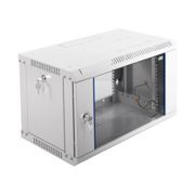 Шкаф коммутационный ЦМО ШРН-ЭКОНОМ (ШРН-Э-6.350) настенный 6U 600x350мм пер.дв.стекл 85кг серый 300мм 11.4кг 180град. 345мм