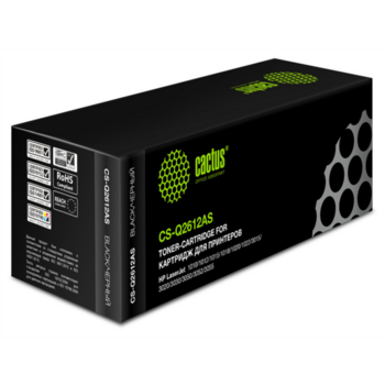 Картридж лазерный Cactus CS-Q2612AS black ((2000стр.) для HP LJ 1010/1012/1015/1018/1020/1020Plus/1022/3015/3020) (CS-Q2612AS)